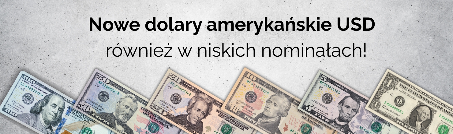 Nowe dolary amerykańskie USD również w niskich nominałach! Nowe dolary amerykańskie USD również w niskich nominałach!