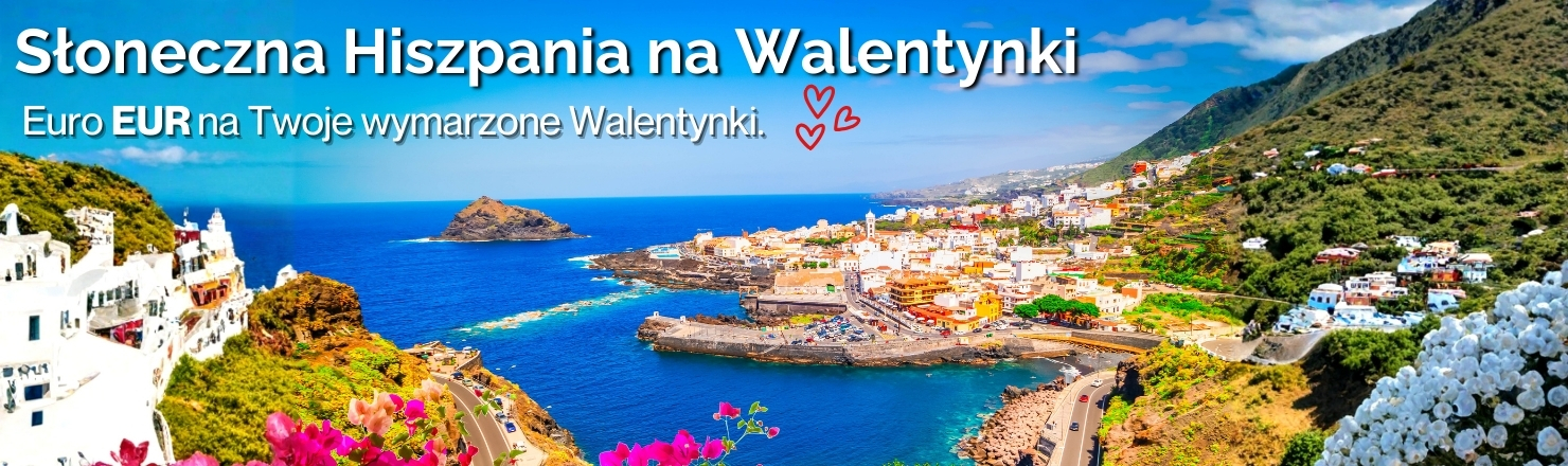 EUR euro Hiszpania Walentynki